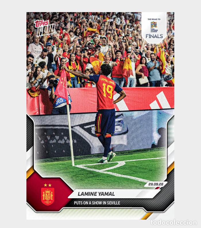Cromos de f&uacute;tbol: PREVENTA - Cromo Lamine Yamal Topps Now #5 Nations League 2026 2027 26 27