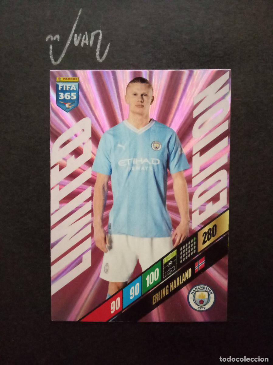 Cromos de f&uacute;tbol: LIMITED EDITION HAALAND MANCHESTER CITY NORUEGA ⚽ PANINI &reg; FIFA 365 ADRENALYN 2023 2024 23 24 NUEVO