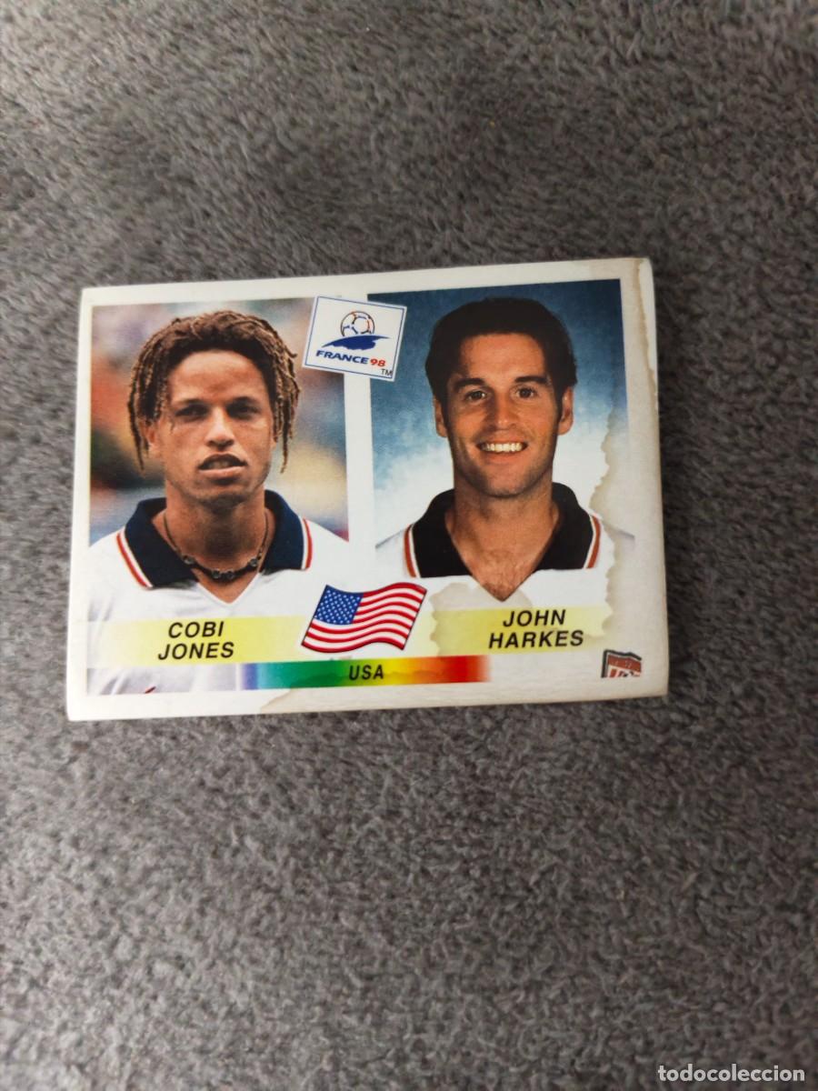 Cromos de f&uacute;tbol: 412 MUNDIAL 1998 PANINI COBI JONES / JOHN HARKES USA - 98 WORLD CUP FRANCIA PANINI FIFA AAY
