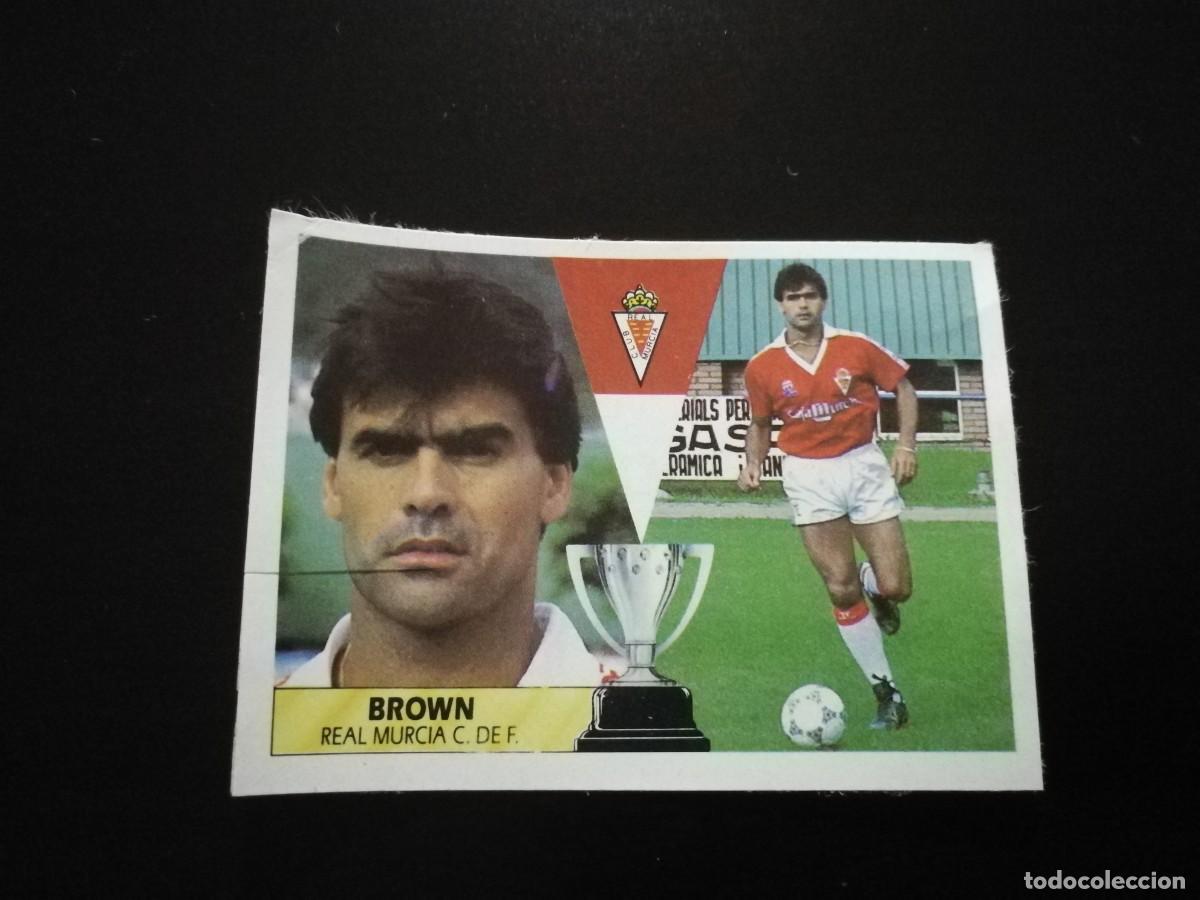 Football Stickers: Brown Real Murcia Ultimo Fichaje n&ordm; 30 editorial Este 87/88, 1987-1988 recuperado