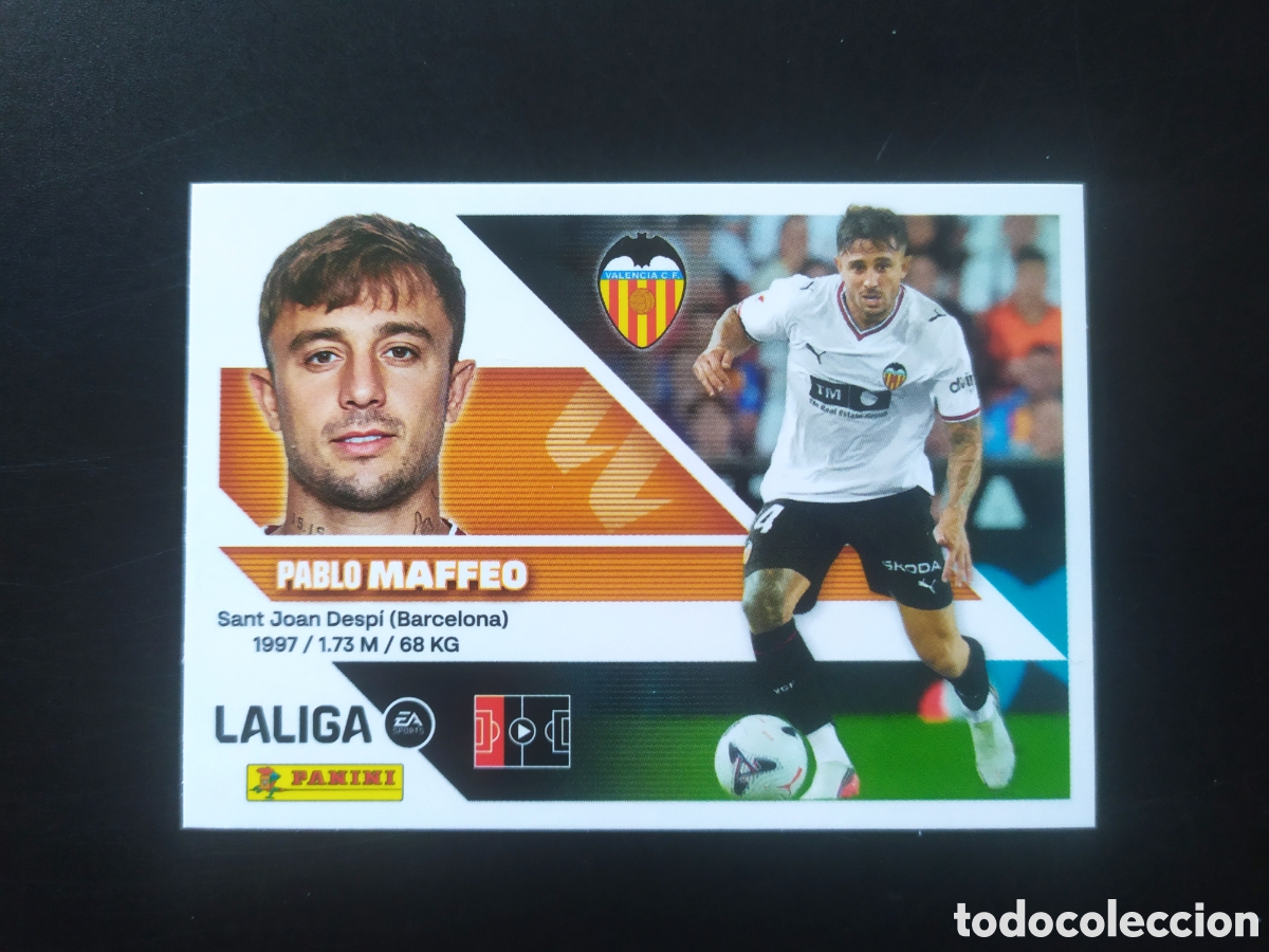 Cromos de f&uacute;tbol: Liga este 2026 2027 26 27 panini Maffeo fichaje n&deg; 28 Valencia