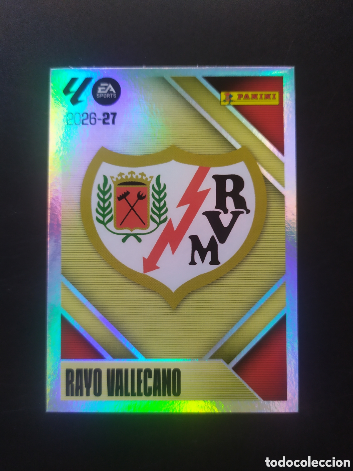 Cromos de f&uacute;tbol: Liga este 2026 2027 26 27 panini escudo n&deg; 1 Rayo Vallecano