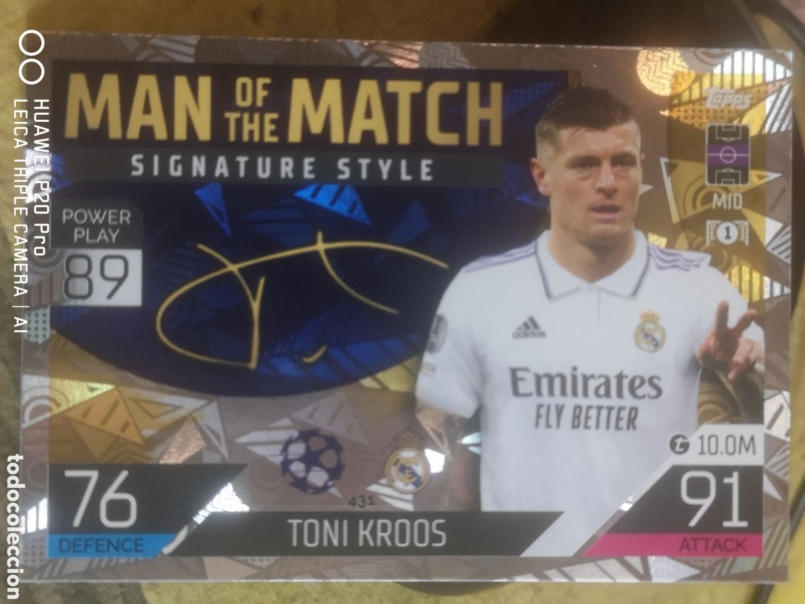 Fu&szlig;ball-Sticker: KROOS - MAN OF THE MATCH SIGNATURE STYLE - TOPP MATCH ATTAX - 2022 - 23 REAL MADRID