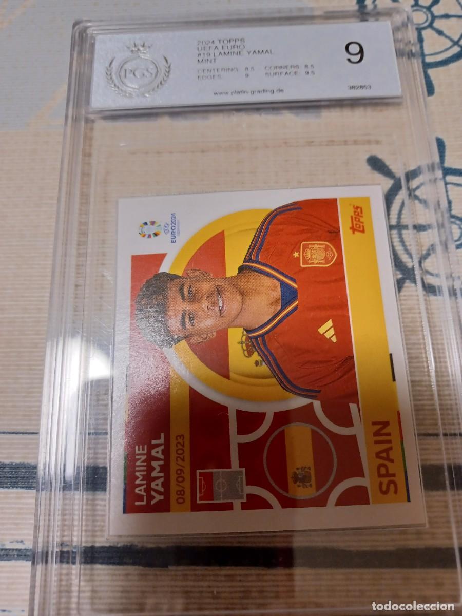 Cromos de f&uacute;tbol: Cromo Lamine Yamal gradeado