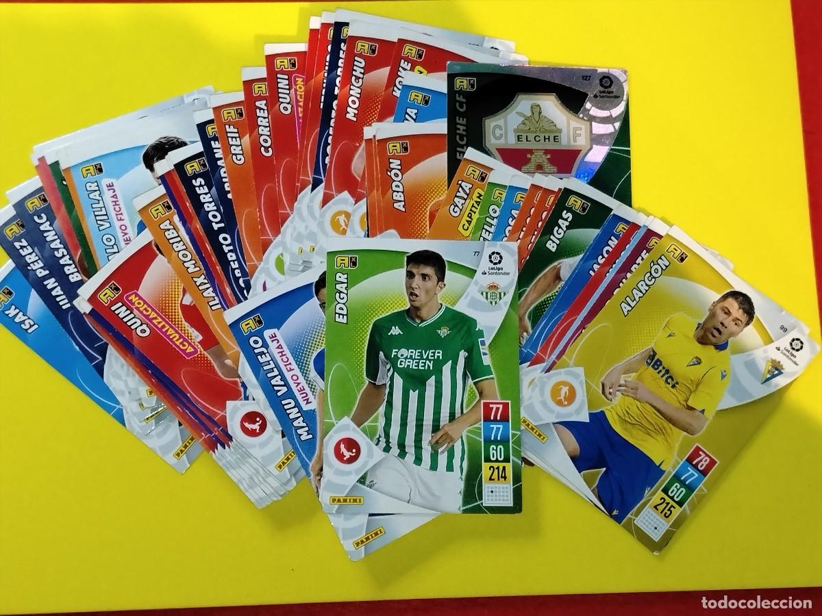 Figurine di Calcio: LOTE DE 56 CARTAS DE F&Uacute;TBOL LIGA 2021-22 DE PANINI - ADRENALYN