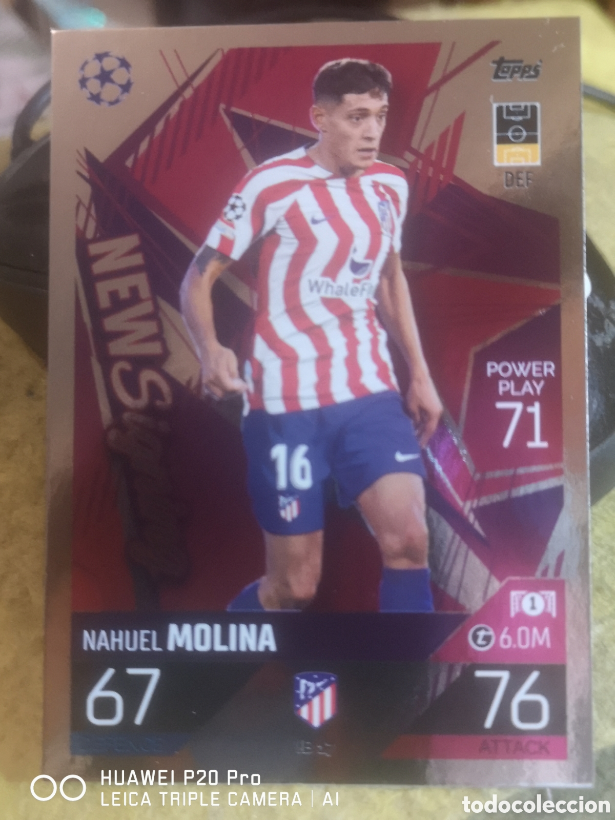 Cromos de f&uacute;tbol: IB 17 NAHUEL MOLINA MATCH ATTAX 2022 2023 NEW SIGNING - ATLETICO DE MADRID
