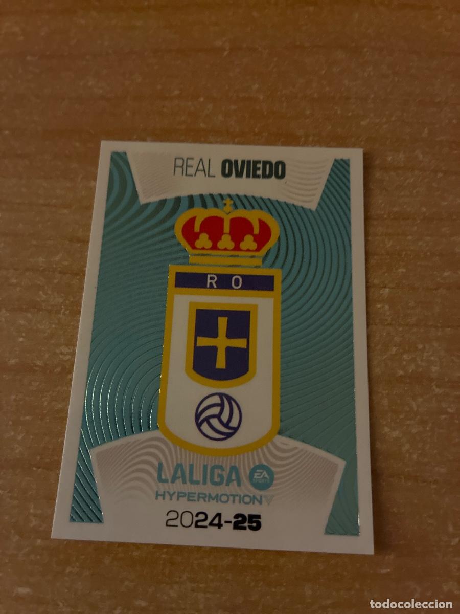 Cromos de f&uacute;tbol: 18 ESCUDO REAL OVIEDO LIGA ESTE 2024 2025