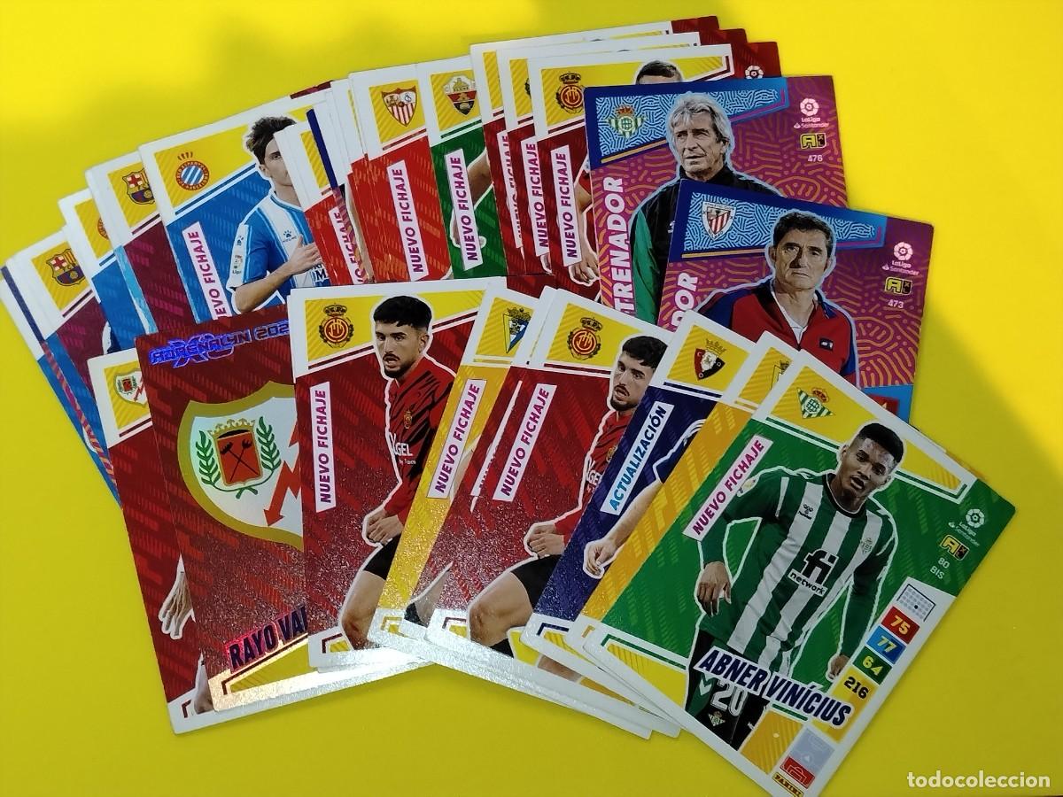 Figurine di Calcio: LOTE DE 35 CARTAS DE F&Uacute;TBOL LIGA 2022-23 DE PANINI - ADRENALYN-TRADING CARD GAME
