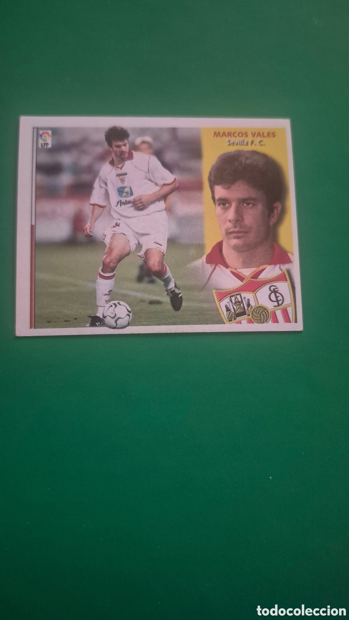 Cromos de f&uacute;tbol: MARCOS VALES SEVILLA F. C. FICHAJE 1 LIGA ESTE 2002/2003 02 03 NUNCA PEGADO SIN PEGAR
