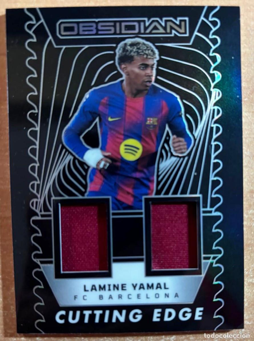 Cromos de f&uacute;tbol: PANINI OBSIDIAN SOCCER 2025-2026 25 26 LAMINE YAMAL (FC BARCELONA) DOBLE PARCHE + NUMERADA /199