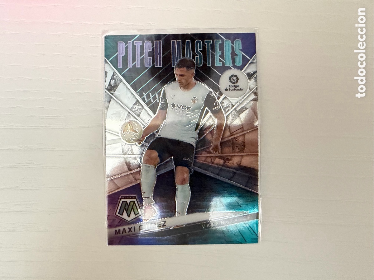 Cromos de f&uacute;tbol: 27 MAXI G&Oacute;MEZ PITCH M&Aacute;STERS INSERT MOSAIC LA LIGA 2021 2022 21 22 VALENCIA CF