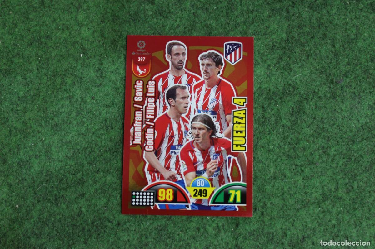 Cromos de f&uacute;tbol: 397 JUANFRAN SAVIC GOD&Iacute;N FILIPE LUIS ADRENALYN XL 2017 2018 17 18 LALIGA SANTANDER