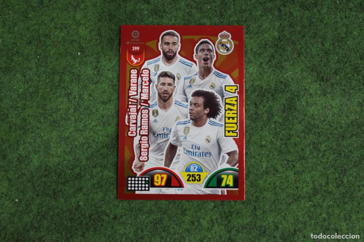 Cromos de f&uacute;tbol: 399 CARVAJAL VARANE SERGIO RAMOS MARCELO ADRENALYN XL 2017 2018 17 18 LALIGA SANTANDER