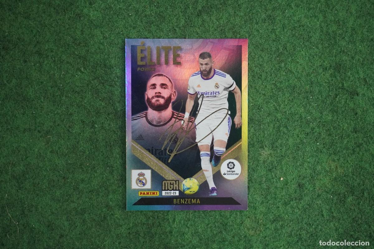 Cromos de f&uacute;tbol: P 1 P1 BENZEMA REAL MADRID ELITE POWER FIRMADA MEGACRACKS 2022 2023 MGK 22 23 PANINI