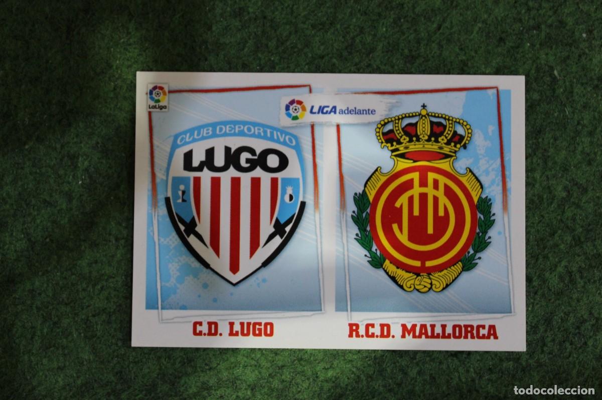 Cromos de f&uacute;tbol: 7 ESCUDOS LUGO - MALLORCA LIGA ADELANTE LIGA ESTE PANINI 2015 2016 LIGA BBVA