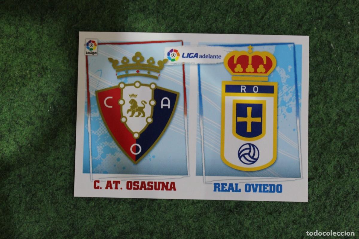 Cromos de f&uacute;tbol: 9 ESCUDOS OSASUNA - OVIEDO LIGA ADELANTE LIGA ESTE PANINI 2015 2016 LIGA BBVA