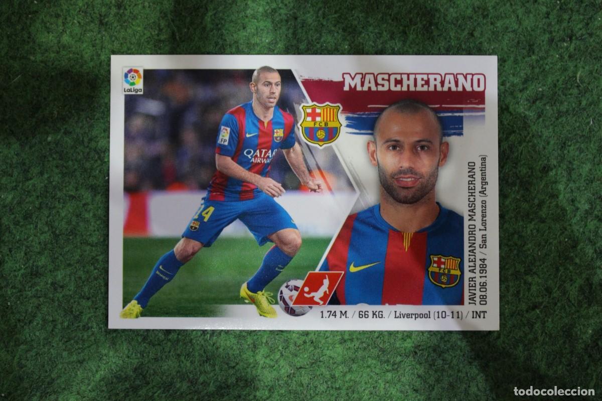 Cromos de f&uacute;tbol: 9 MASCHERANO BARCELONA LIGA ESTE PANINI 2015 2016 LIGA BBVA