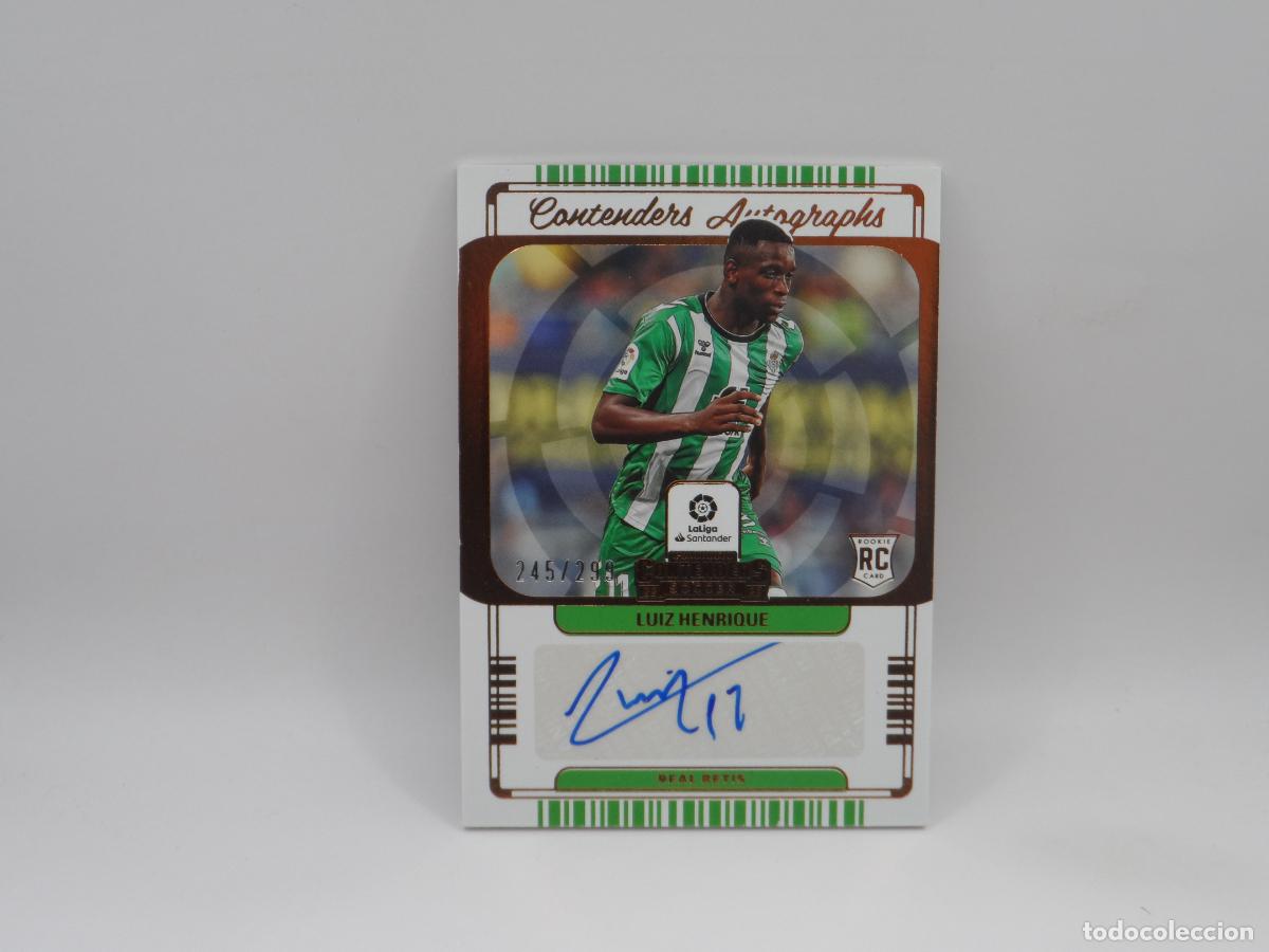 Cromos de f&uacute;tbol: AUTO LUIZ HENRIQUE ROOKIE BETIS PANINI CONTENDERS CHRONICLES SOCCER 2022 2023 22 23 AUTOGRAFO