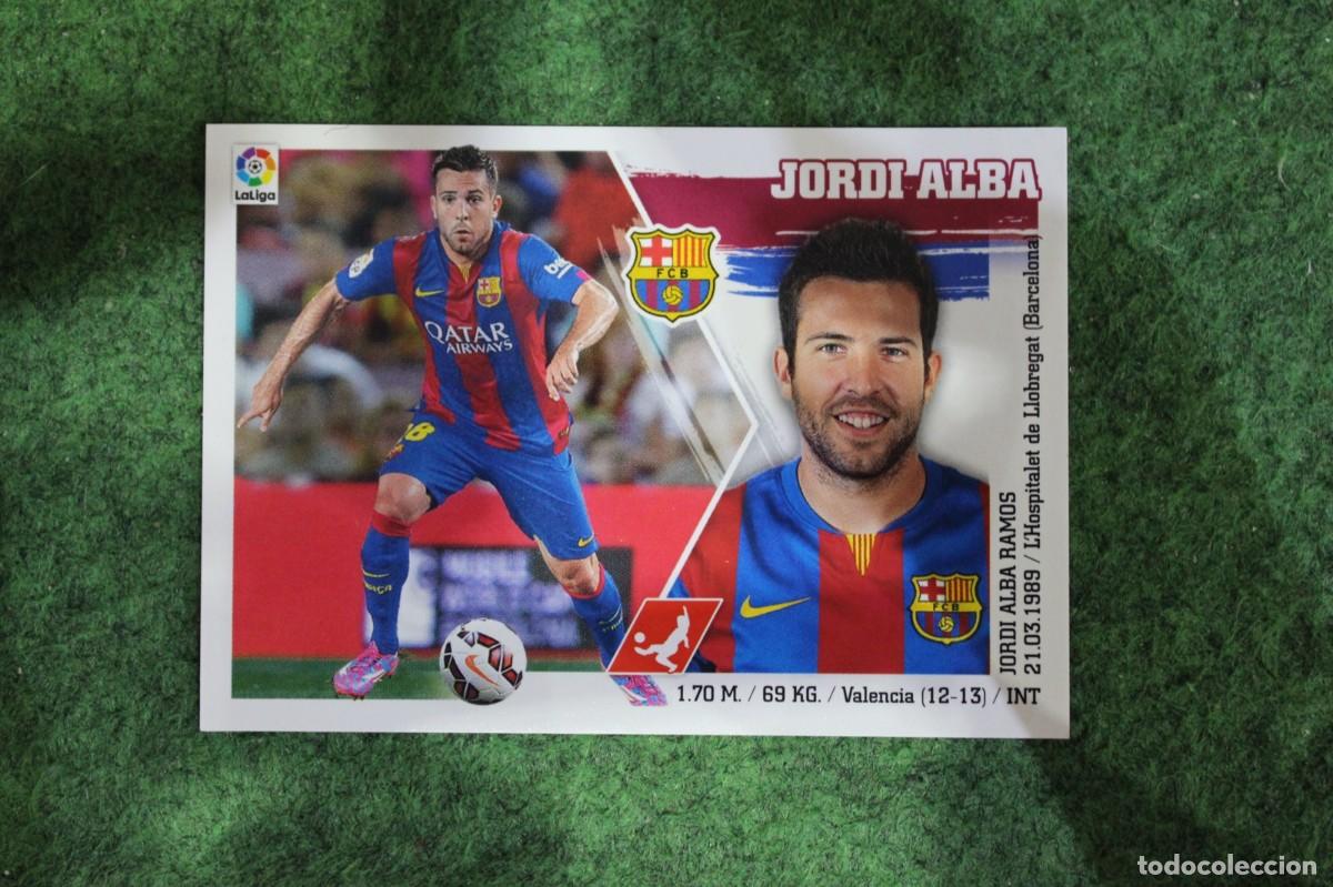 Cromos de f&uacute;tbol: 11 JORDI ALBA BARCELONA LIGA ESTE PANINI 2015 2016 LIGA BBVA