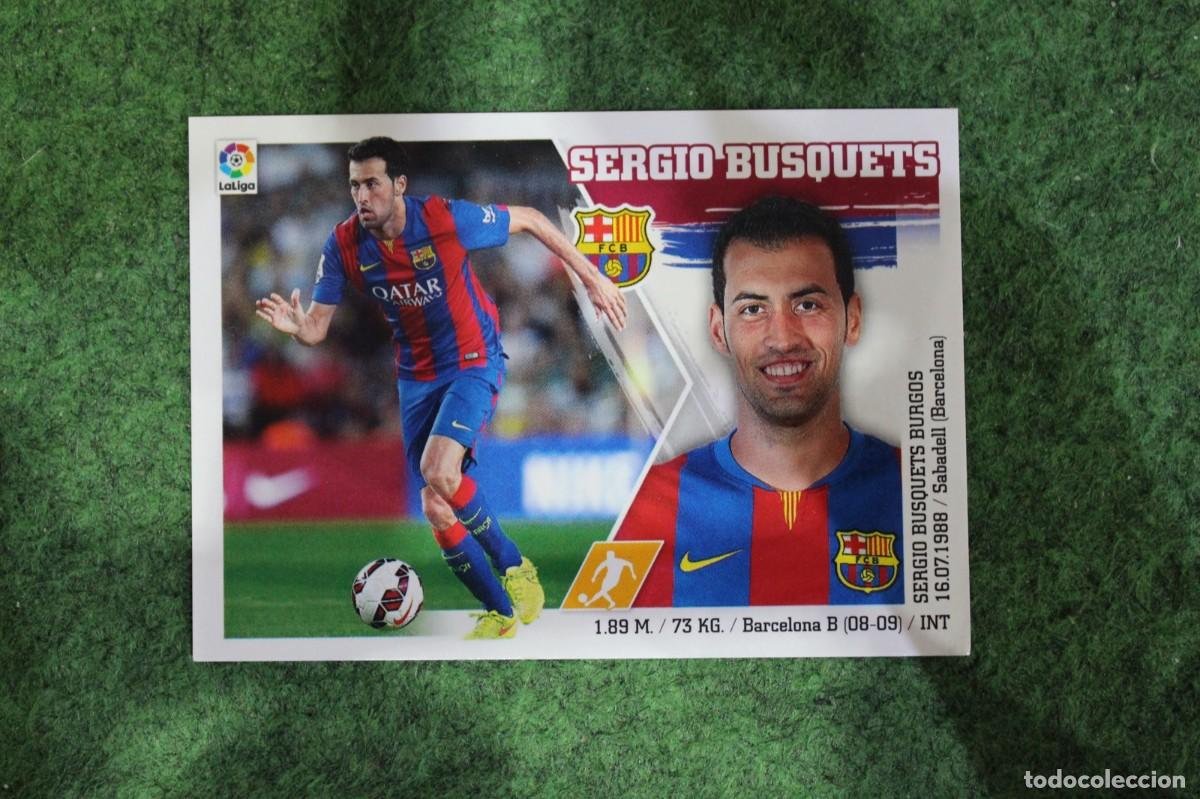 Cromos de f&uacute;tbol: 12 SERGIO BUSQUETS BARCELONA LIGA ESTE PANINI 2015 2016 LIGA BBVA
