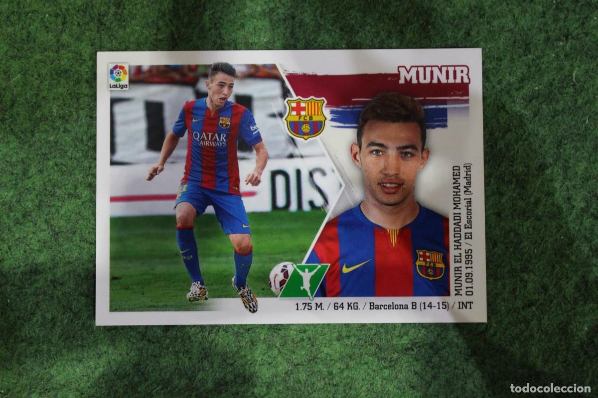 Cromos de f&uacute;tbol: 20 BIS MUNIR COLOCA BARCELONA LIGA ESTE PANINI 2015 2016 LIGA BBVA