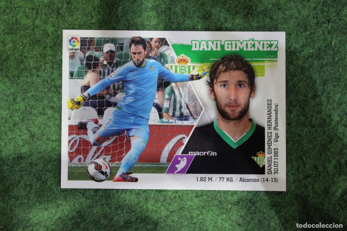 Cromos de f&uacute;tbol: 4 DANI GIM&Eacute;NEZ BETIS LIGA ESTE PANINI 2015 2016 LIGA BBVA