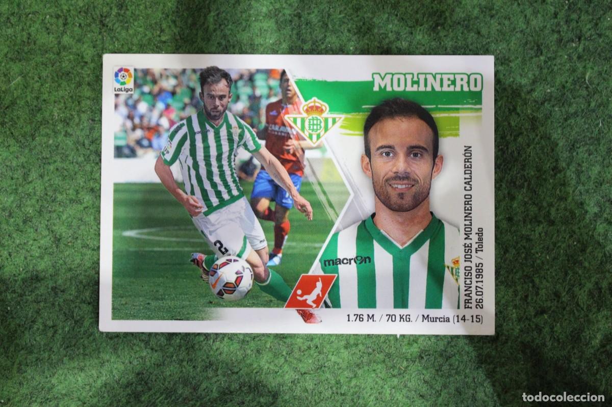 Cromos de f&uacute;tbol: 5 MOLINERO BETIS LIGA ESTE PANINI 2015 2016 LIGA BBVA