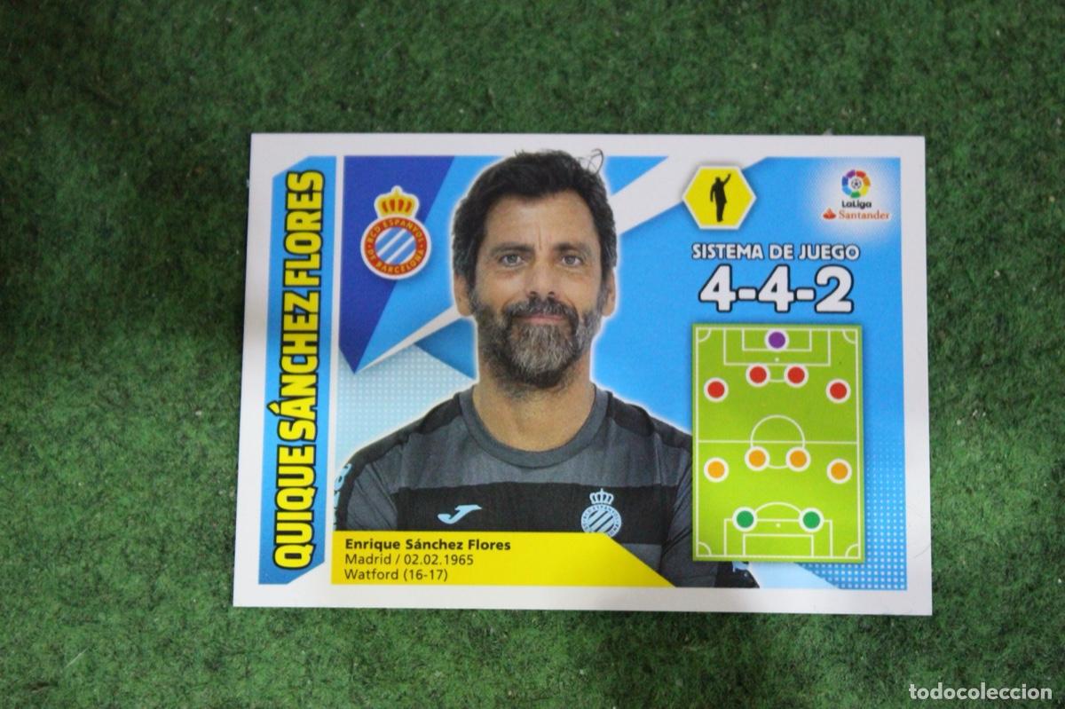 Figurine di Calcio: 18 QUIQUE S&Aacute;NCHEZ FLORES RCD ESPANYOL LIGA ESTE 2017-18 2017 2018 17 18 LALIGA SANTANDER