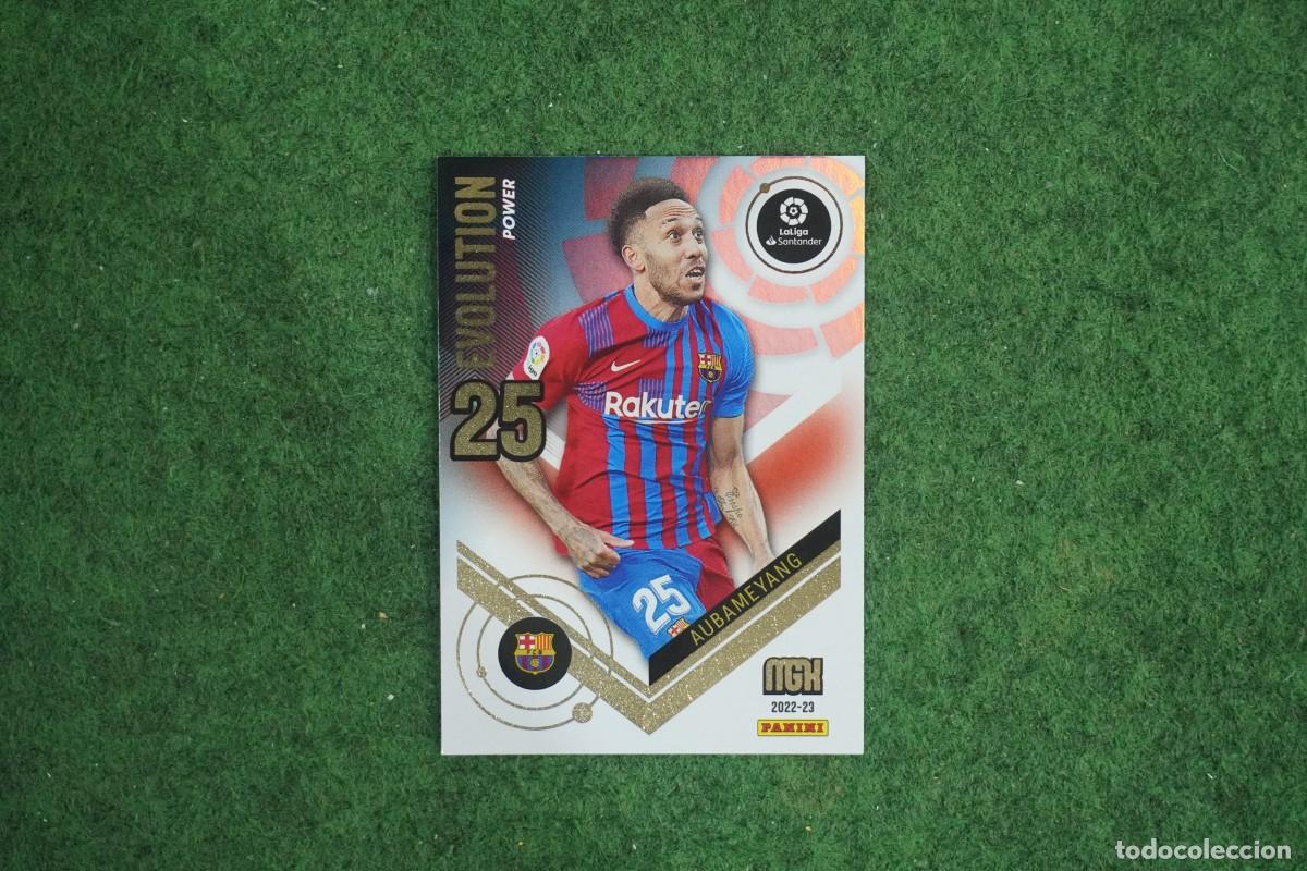 Cromos de f&uacute;tbol: P 373 P373 AUBAMEYANG BARCELONA EVOLUTION POWER MEGACRACKS 2022 2023 MGK 22 23 PANINI