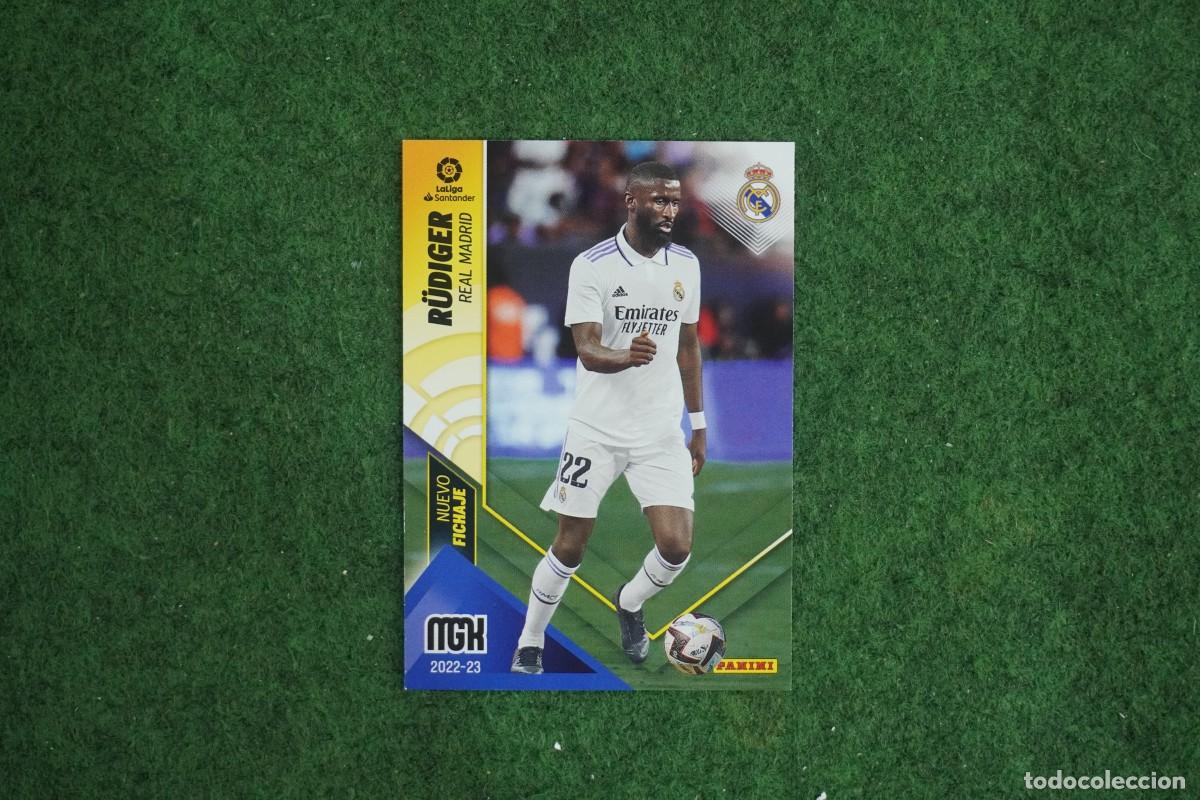 Fu&szlig;ball-Sticker: 444 RUDIGER REAL MADRID NUEVO FICHAJE MEGACRACKS 2022 2023 MGK 22 23 PANINI