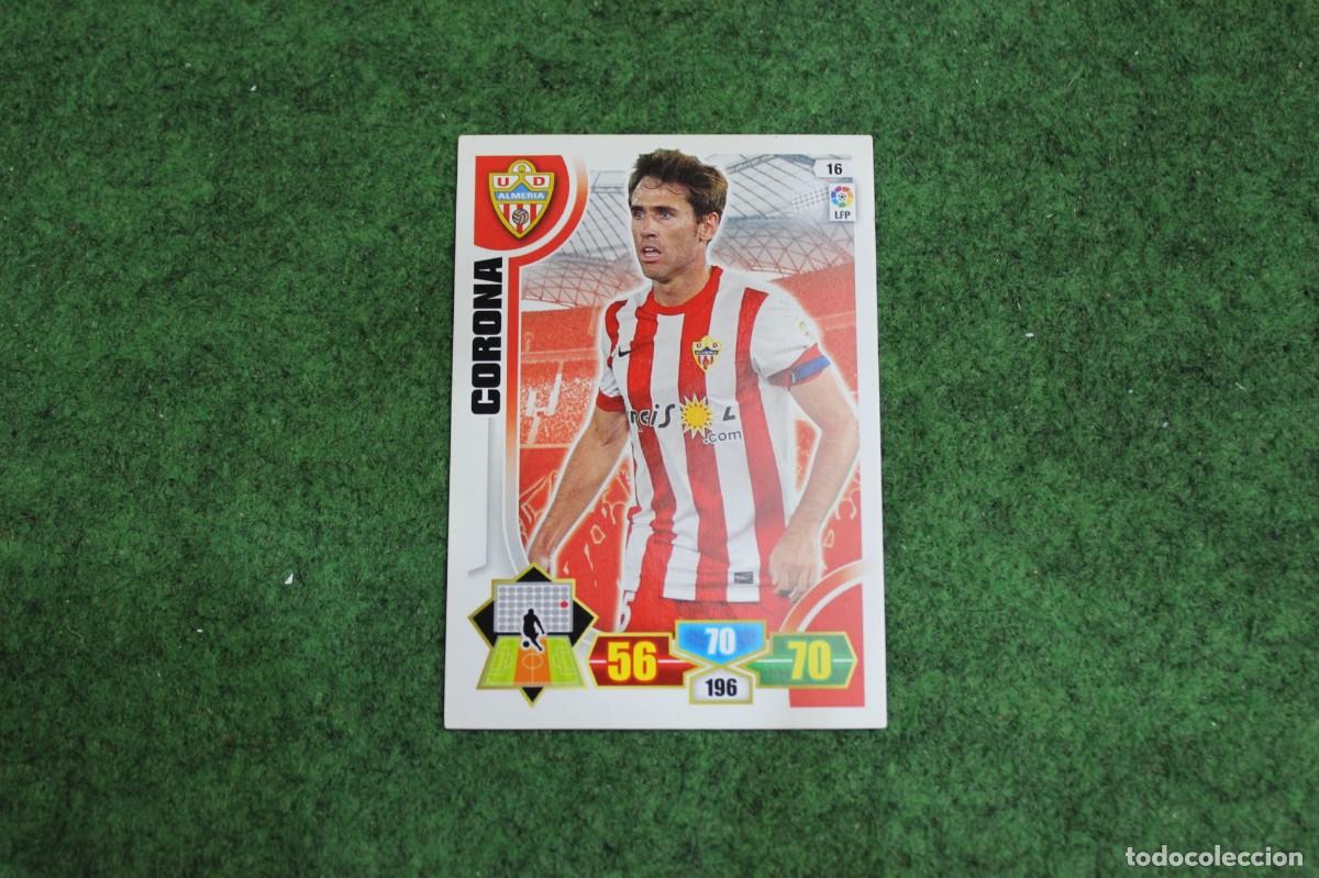 Football Stickers: 16 CORONA UD ALMER&Iacute;A ADRENALYN XL 2013 2014 13 14 LALIGA SANTANDER