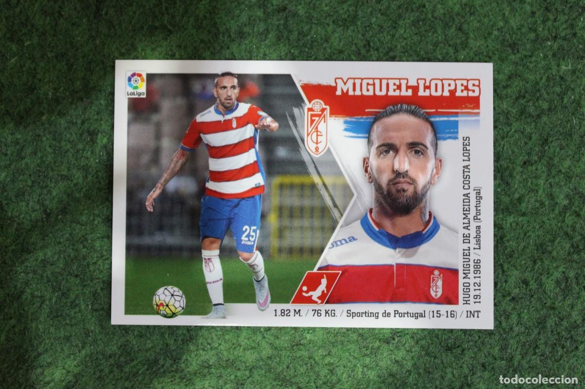 Cromos de f&uacute;tbol: 21 MIGUEL LOPES GRANADA LIGA ESTE PANINI 2015 2016 LIGA BBVA