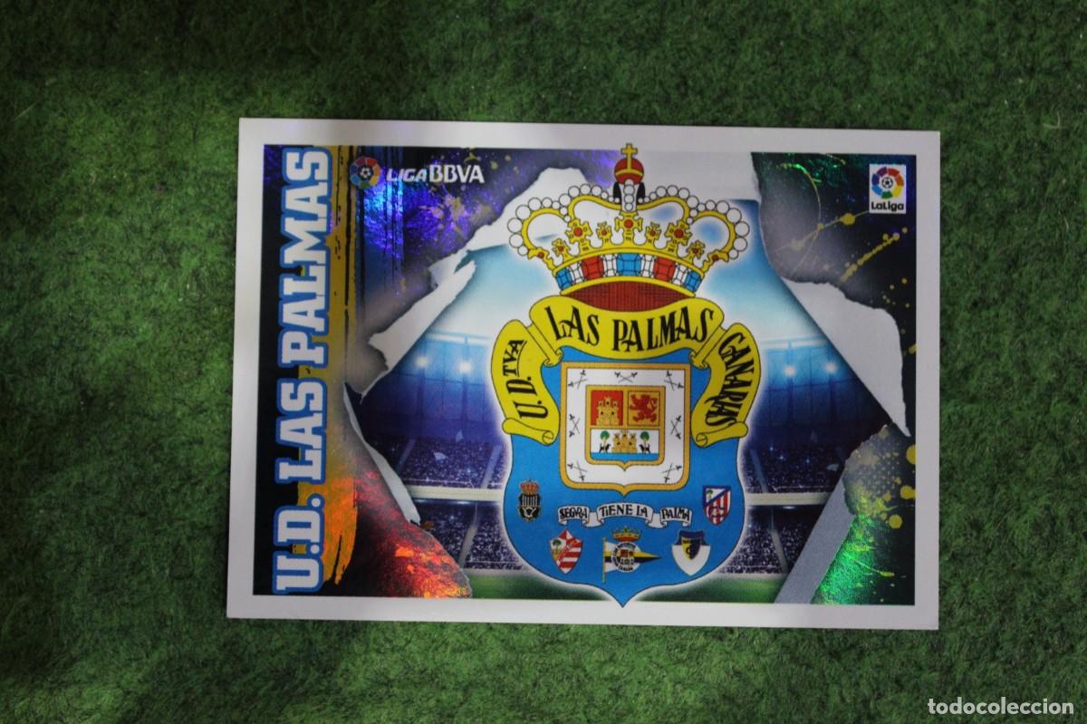Cromos de f&uacute;tbol: 1 ESCUDO LAS PALMAS LIGA ESTE PANINI 2015 2016 LIGA BBVA