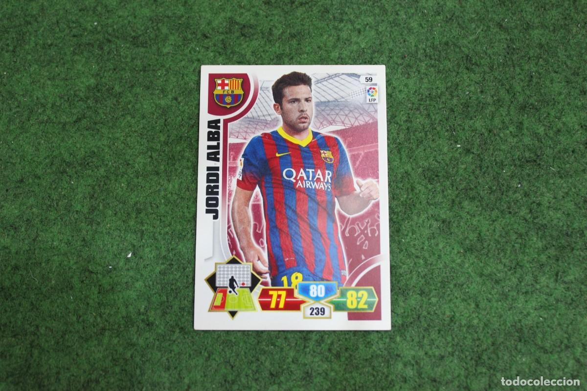 Cromos de f&uacute;tbol: 59 JORDI ALBA FC BARCELONA ADRENALYN XL 2013 2014 13 14 LALIGA SANTANDER