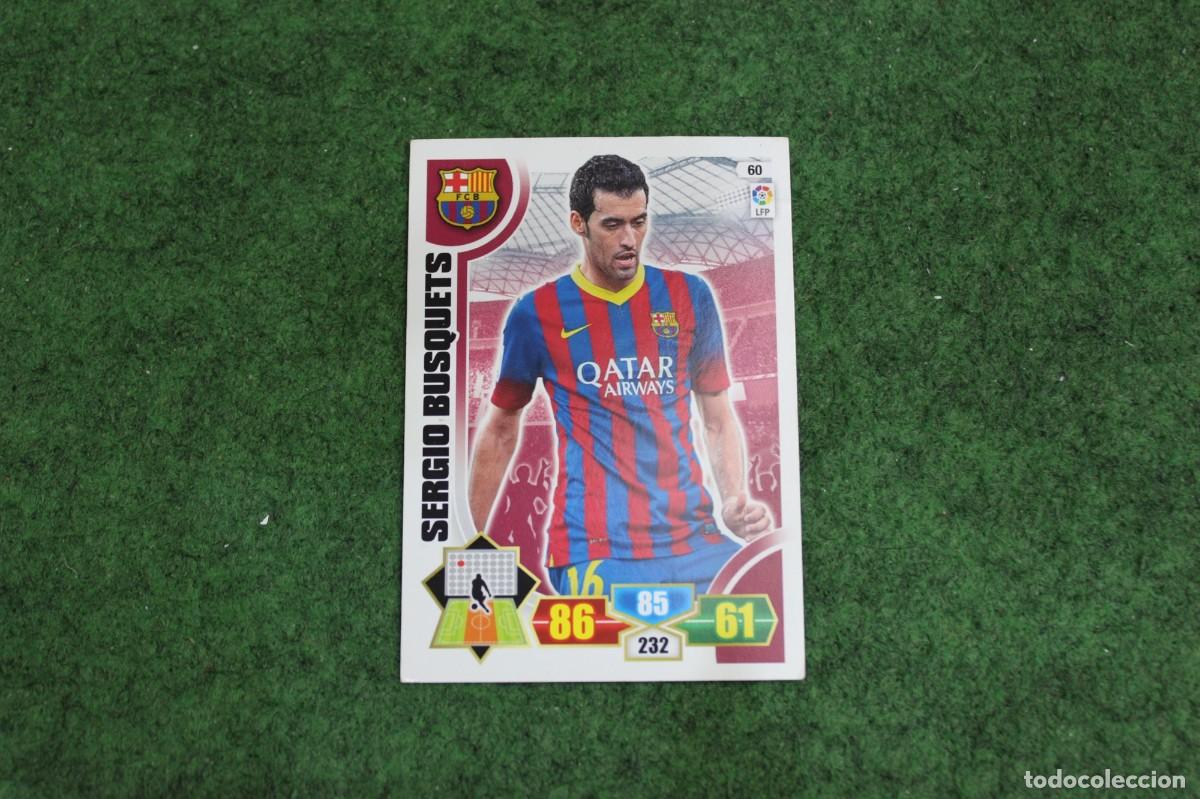 Cromos de f&uacute;tbol: 60 SERGIO BUSQUETS FC BARCELONA ADRENALYN XL 2013 2014 13 14 LALIGA SANTANDER