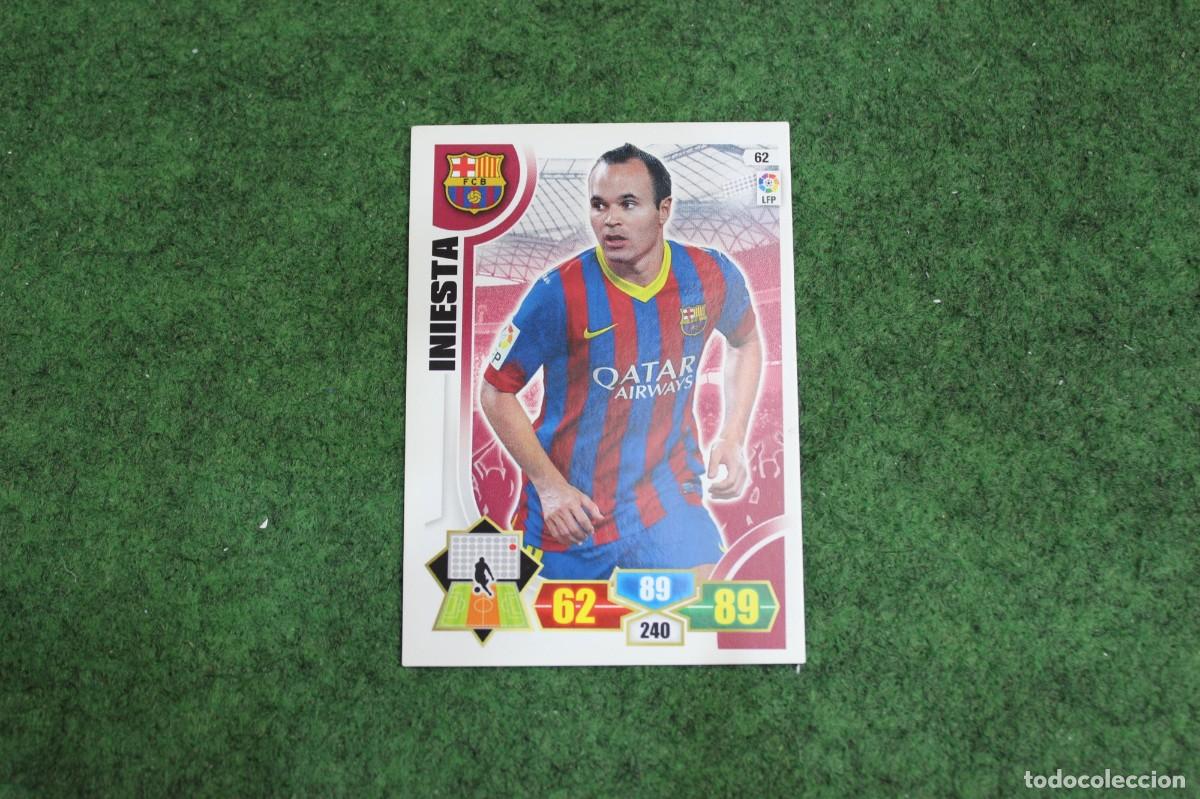 Cromos de f&uacute;tbol: 62 INIESTA FC BARCELONA ADRENALYN XL 2013 2014 13 14 LALIGA SANTANDER