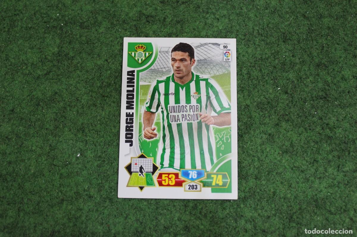 Cromos de f&uacute;tbol: 90 JORGE MOLINA REAL BETIS ADRENALYN XL 2013 2014 13 14 LALIGA SANTANDER