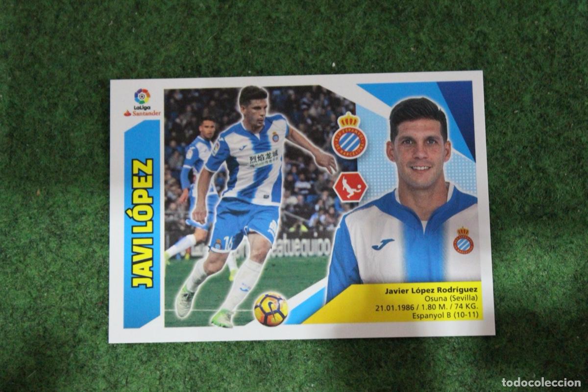 Fu&szlig;ball-Sticker: 3 JAVI L&Oacute;PEZ RCD ESPANYOL LIGA ESTE 2017-18 2017 2018 17 18 LALIGA SANTANDER