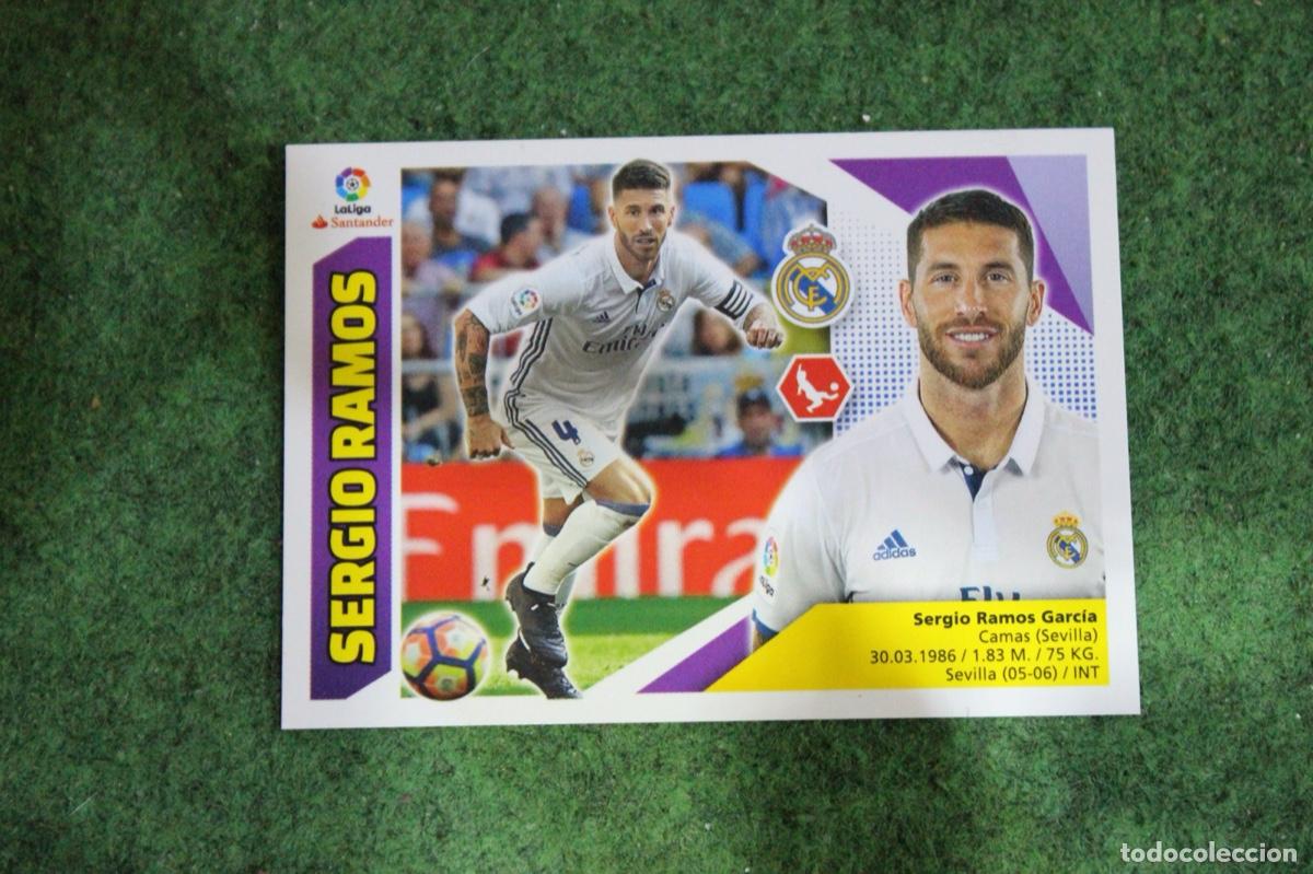 Cromos de f&uacute;tbol: 6 SERGIO RAMOS REAL MADRID LIGA ESTE 2017-18 2017 2018 17 18 LALIGA SANTANDER