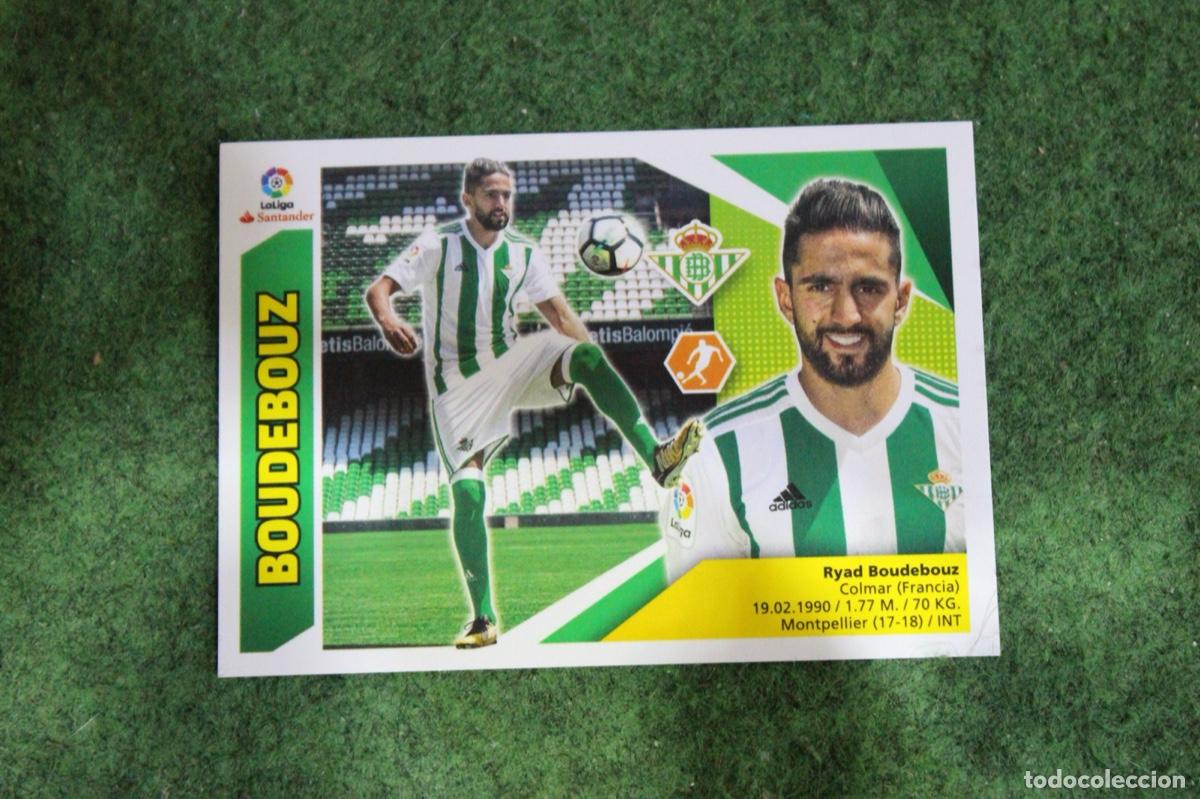 Cromos de f&uacute;tbol: 9 BIS BOUDEBOUZ REAL BETIS COLOCA LIGA ESTE 2017-18 2017 2018 17 18 LALIGA SANTANDER