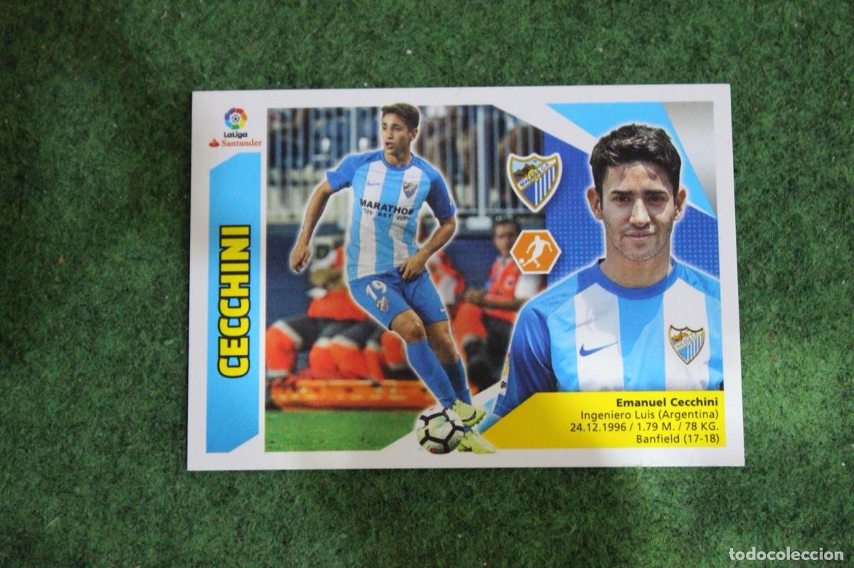 Fu&szlig;ball-Sticker: 11 BIS CECCHINI M&Aacute;LAGA CF COLOCA LIGA ESTE 2017-18 2017 2018 17 18 LALIGA SANTANDER
