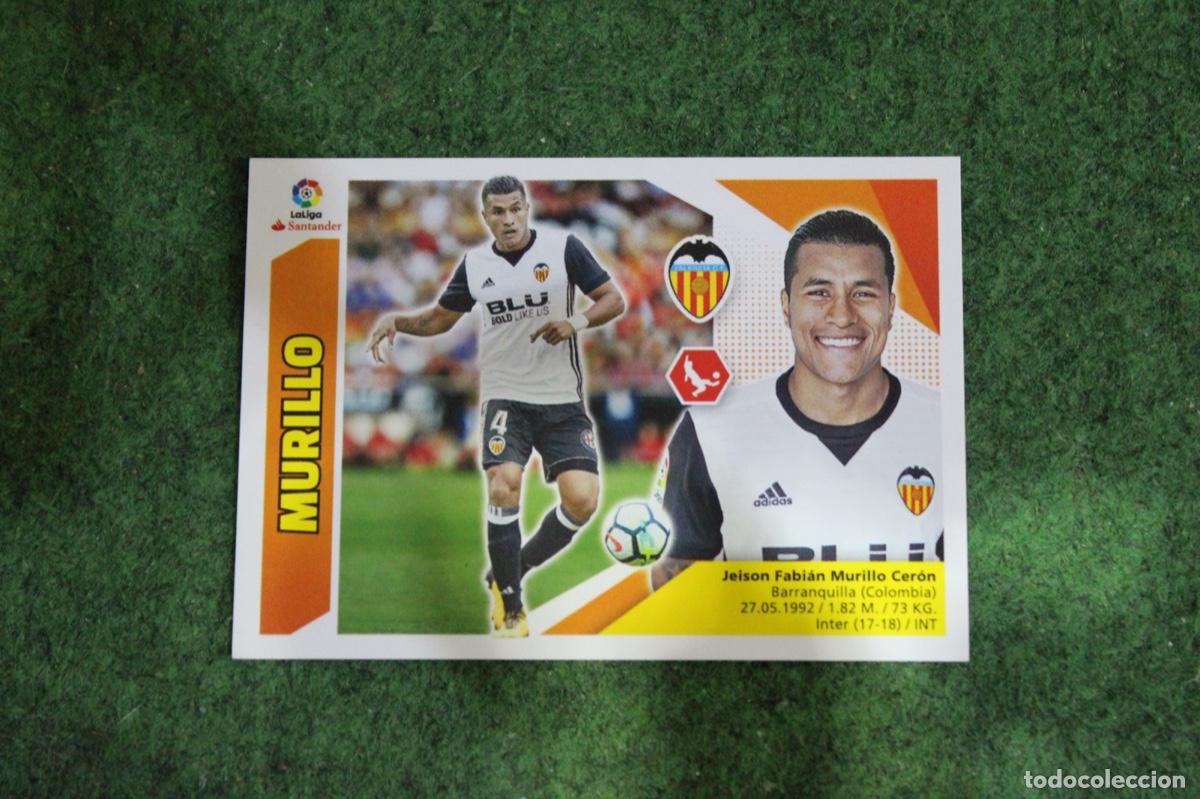 Fu&szlig;ball-Sticker: 51 MURILLO VALENCIA CF ULTIMOS FICHAJES LIGA ESTE 2017-18 2017 2018 17 18 LALIGA SANTANDER
