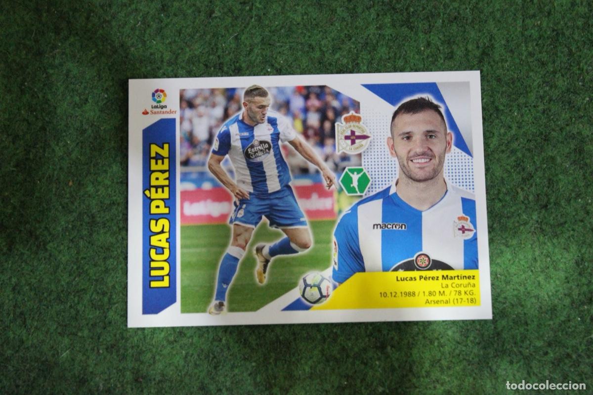 Fu&szlig;ball-Sticker: 58 LUCAS P&Eacute;REZ RC DEPORTIVO ULTIMOS FICHAJES LIGA ESTE 2017-18 2017 2018 17 18 LALIGA SANTANDER