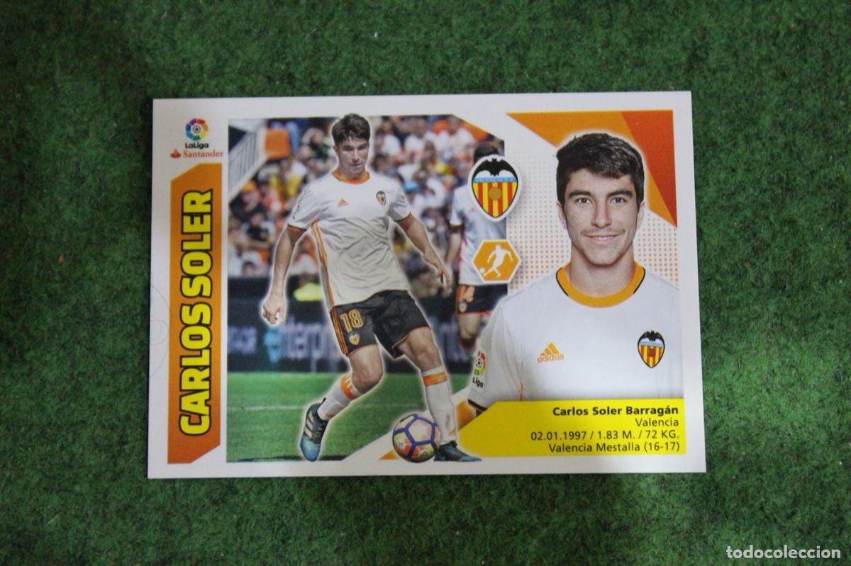 Fu&szlig;ball-Sticker: 10 CARLOS SOLER VALENCIA CF LIGA ESTE 2017-18 2017 2018 17 18 LALIGA SANTANDER