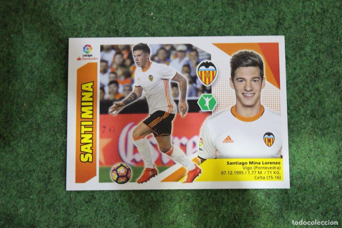 Fu&szlig;ball-Sticker: 13A SANTI MINA VALENCIA CF LIGA ESTE 2017-18 2017 2018 17 18 LALIGA SANTANDER
