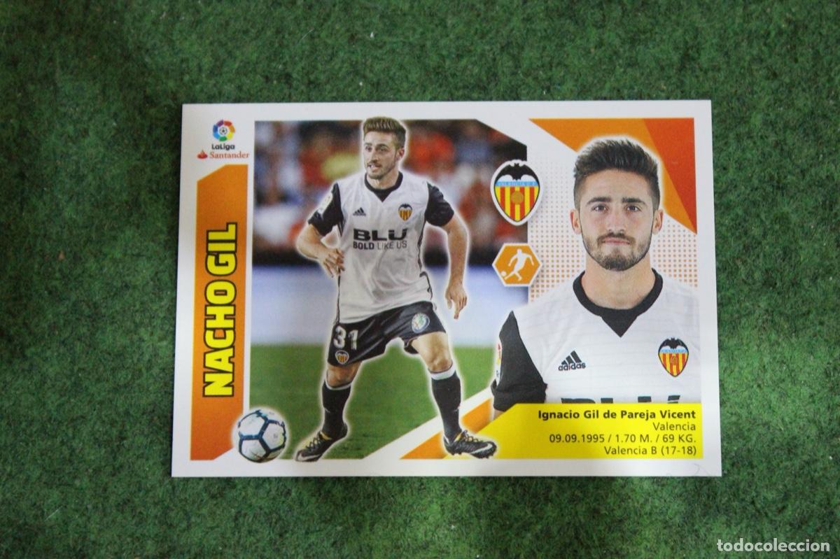 Figurine di Calcio: 9B NACHO GIL VALENCIA CF LIGA ESTE 2017-18 2017 2018 17 18 LALIGA SANTANDER