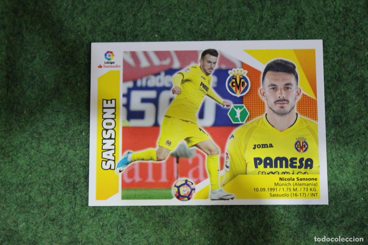Cromos de f&uacute;tbol: 16 SANSONE VILLARREAL CF LIGA ESTE 2017-18 2017 2018 17 18 LALIGA SANTANDER