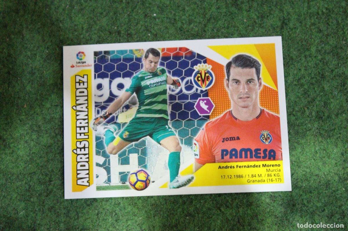 Cromos de f&uacute;tbol: 2 ANDR&Eacute;S FERN&Aacute;NDEZ VILLARREAL CF LIGA ESTE 2017-18 2017 2018 17 18 LALIGA SANTANDER