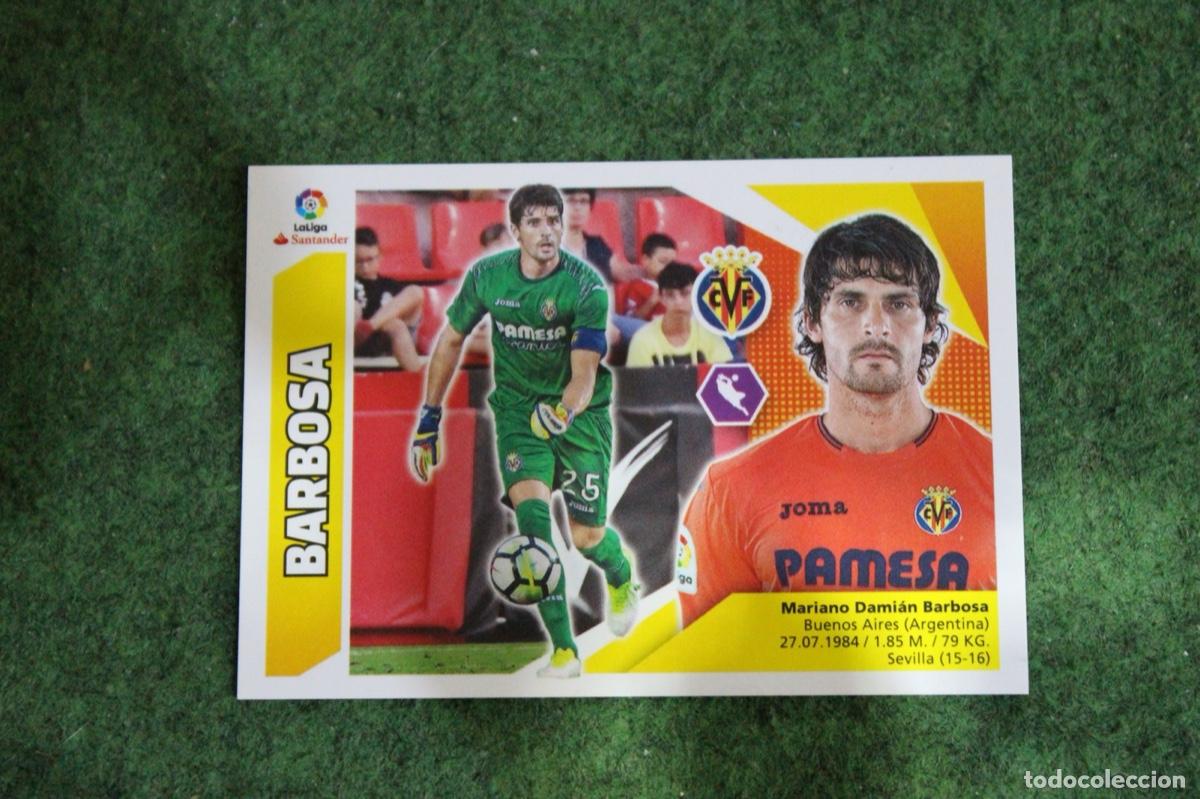 Cromos de f&uacute;tbol: 2 BIS BARBOSA VILLARREAL CF COLOCA LIGA ESTE 2017-18 2017 2018 17 18 LALIGA SANTANDER