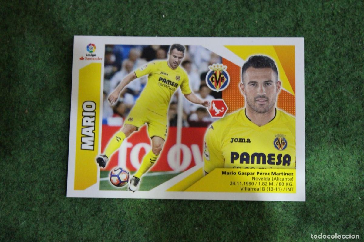 Cromos de f&uacute;tbol: 3 MARIO VILLARREAL CF LIGA ESTE 2017-18 2017 2018 17 18 LALIGA SANTANDER